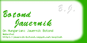 botond jauernik business card